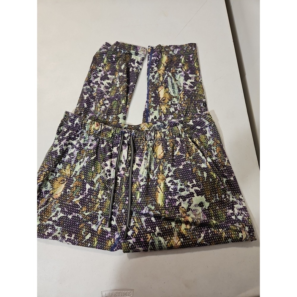 Lululemon Joggers‎ Purple/Green Print Drawstring Pockets 34" Waist (L 63